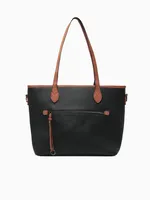 Zipper Tote Bag Black