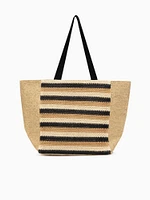 Malibu Beach Tote Black Multi