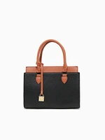 Gaia Top Handle Tan Black