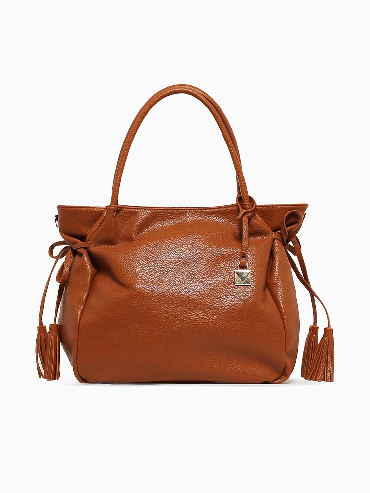 Lock Shoulder Bag Tan