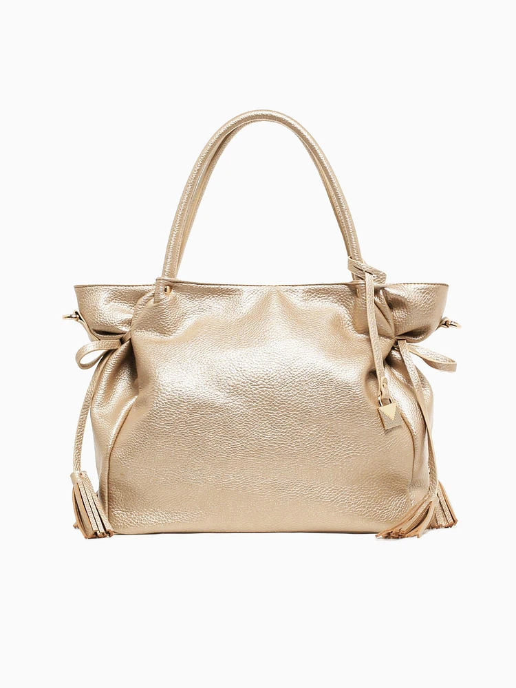 Lock Shoulder Bag Gold