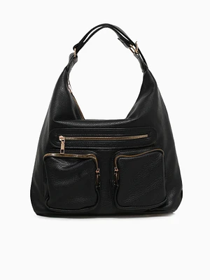 Pocket Shoulder Bag Black