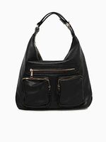 Pocket Shoulder Bag Black
