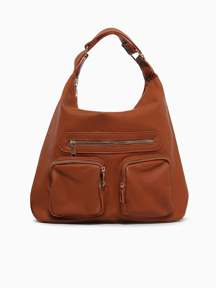 Pocket Shoulder Bag Tan