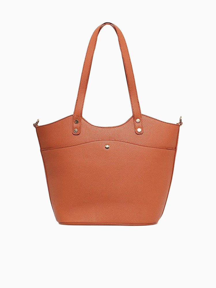 Button Tote Tan