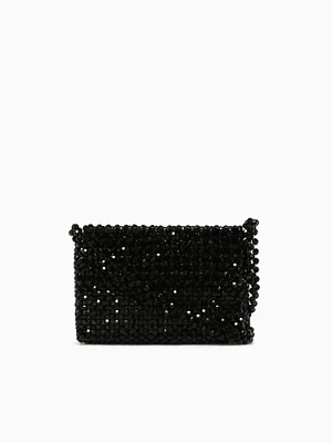 Beaded Shoulder Bag Black