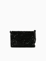 Beaded Shoulder Bag Black