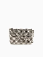 Beaded Shoulder Bag Silver