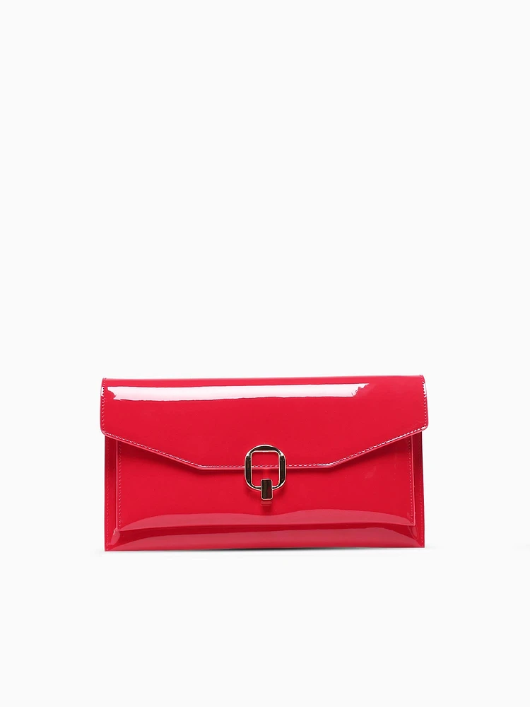 Sofia Clutch Red Pat