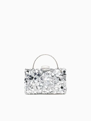 Glimmer Top Handle Bag Silver