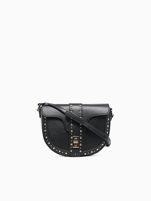 Stud Crossbody Black