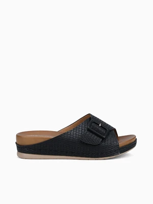 Ginny Black Smooth Raffia