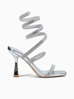 Zaina Silver Metallic Glitter