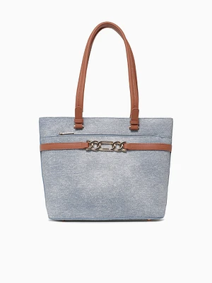 Lange Tote Denim Tan