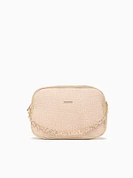 Olivia Crossbody Raffia Gold