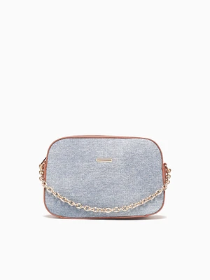 Olivia Crossbody Denim Tan