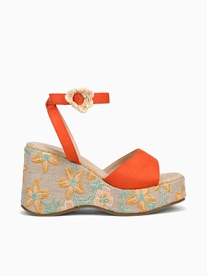 Paola Orange Microsuede