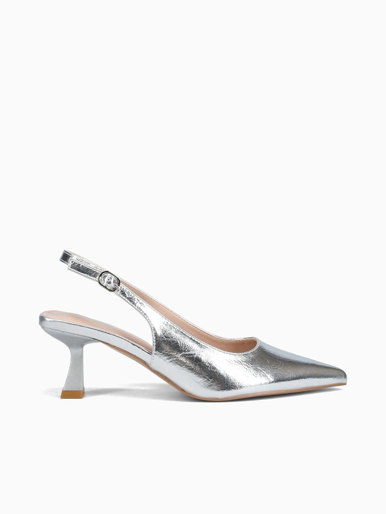 Alice Silver Crinkle Metallic