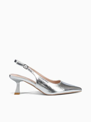 Alice Silver Crinkle Metallic