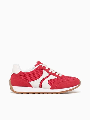 Penelope Red Smooth Textile