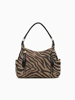 Kristina Shoulder Bag Black Beige