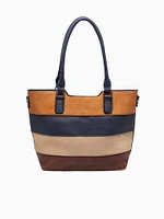 Striped Tote Navy Multi