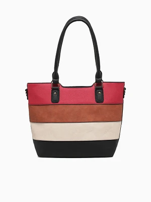 Striped Tote Black Multi