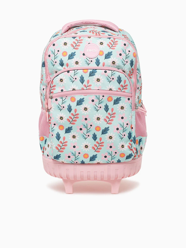 Flower Trolly Bag Blue Multi
