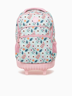 Flower Trolly Bag Blue Multi