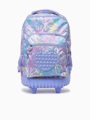 Heart Trolly Bag Purple