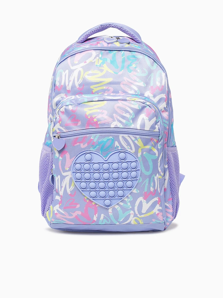 Heart Backpack Purple