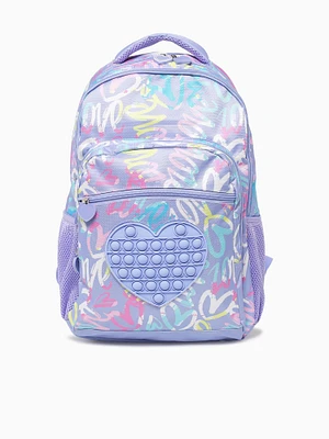 Heart Backpack Purple