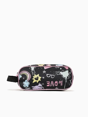 Cat Pencil Case Black