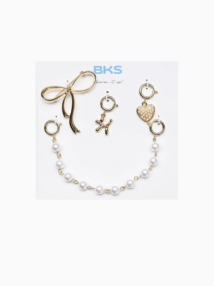 Coquette Sneaker Charm Gold