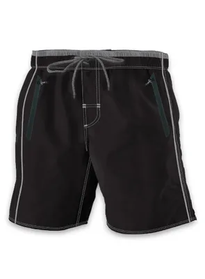 MERO | Sporty microfiber swimshorts with side piping