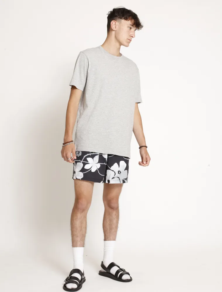 SERENO | Elastic waist recycled printed swimshorts