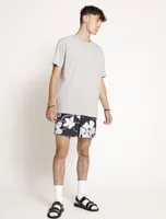 SERENO | Elastic waist recycled printed swimshorts