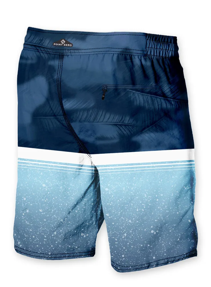 SHADOW | Elastic waist reycled printed boardshorts