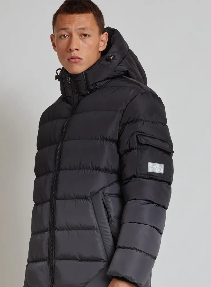 AEGIS | Dip dye puffer jacket with back print