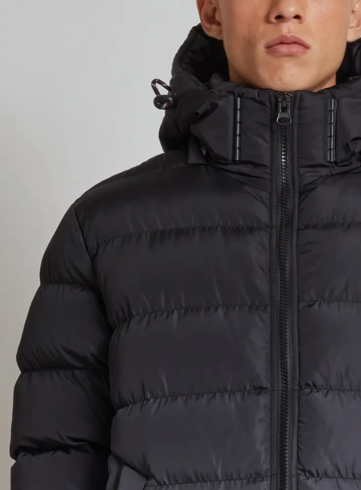 AEGIS | Dip dye puffer jacket with back print