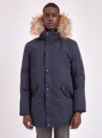 XAVIER | BLACK LABEL PREMIUM DOWN RACCOON FUR TRIM JACKET (-40°C)-NAVY