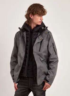 ROBBIN | HYBRID JACKET-CHARCOALMIX