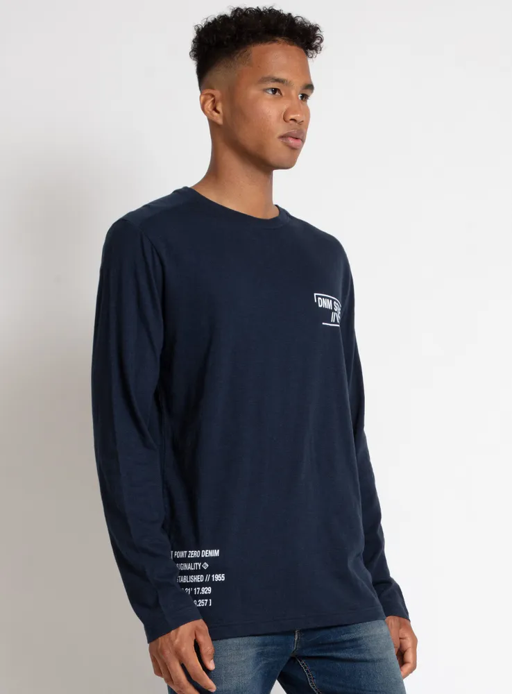 TAM | PRINTED LONG SLEEVE CREWNECK T-SHIRT