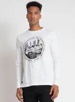 TYLE | PRINTED LONG SLEEVE CREWNECK T-SHIRT