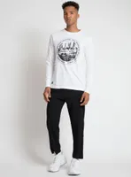 TYLE | PRINTED LONG SLEEVE CREWNECK T-SHIRT