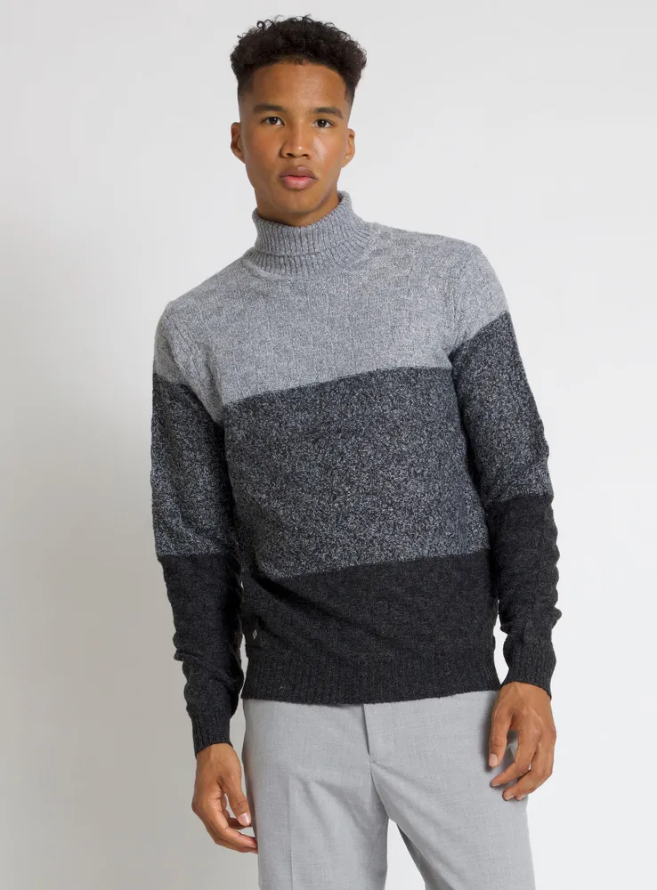 SOREN | COLOUR BLOCK TEXTURED SWEATER