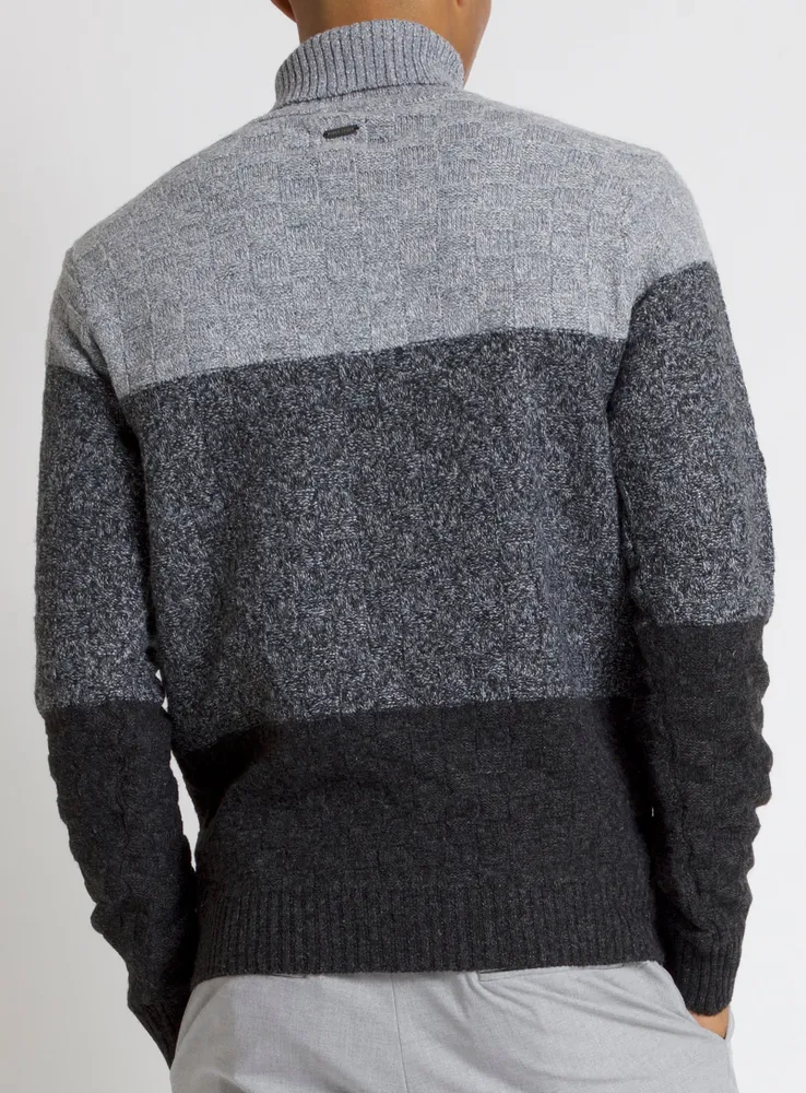 SOREN | COLOUR BLOCK TEXTURED SWEATER