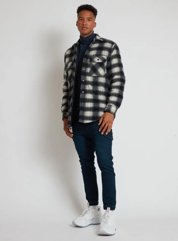 SALEH | Checkered semi-fit overshirt