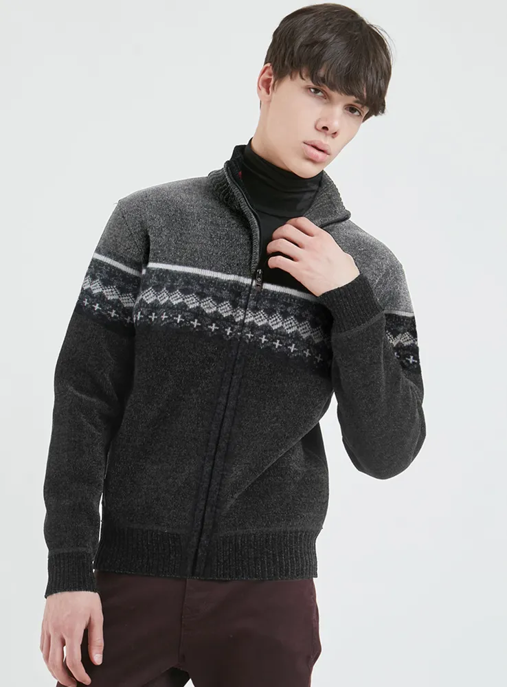 SILAS | Mock neck zip sweater cardigan