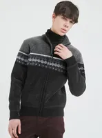 SILAS | Mock neck zip sweater cardigan